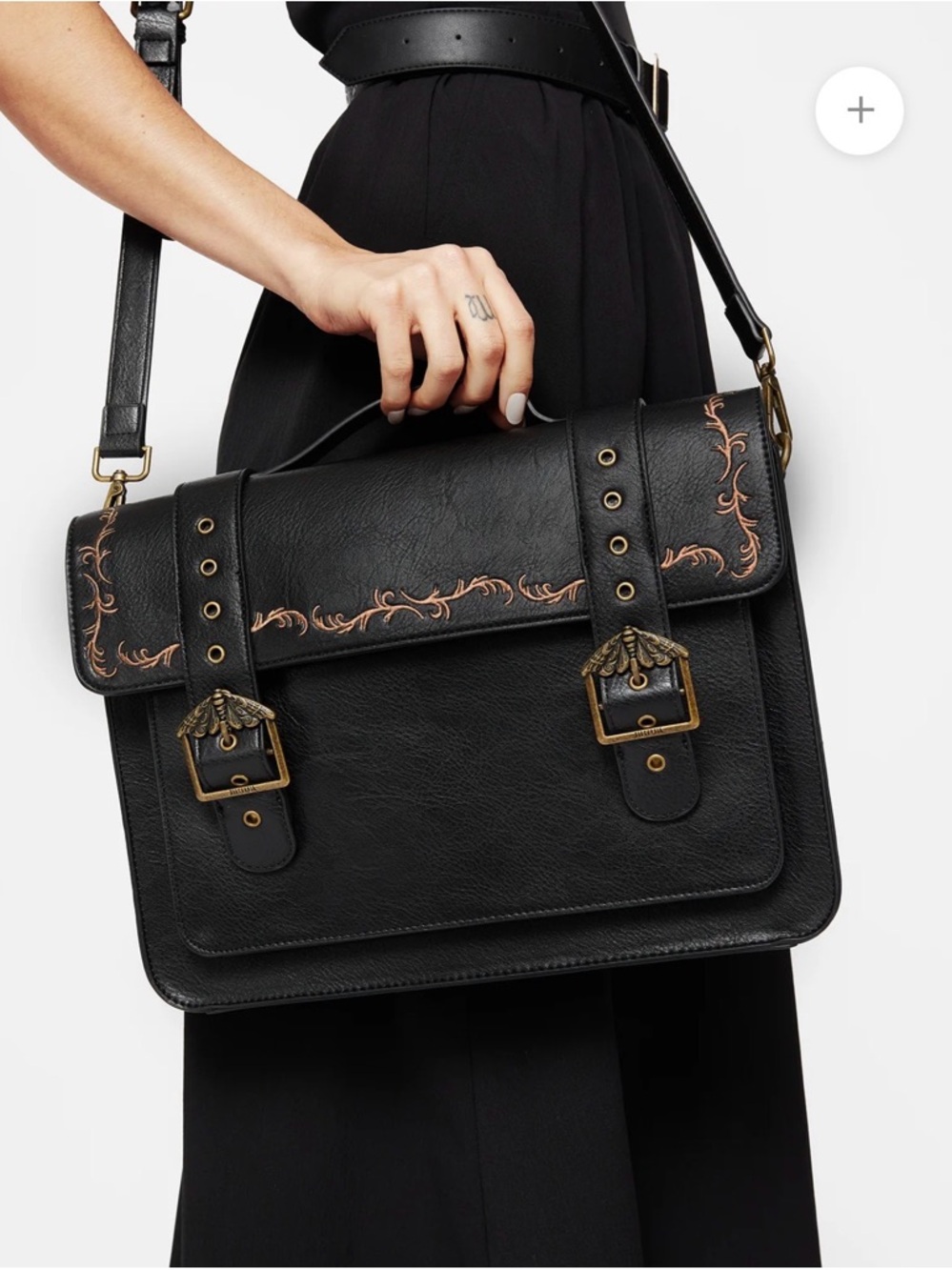 Disturbia Rosamoth Embroidered Satchel Bag